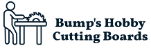 Woodworking logo with cutting board text
